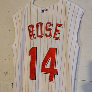 Majestic White and Red Men's Jersey